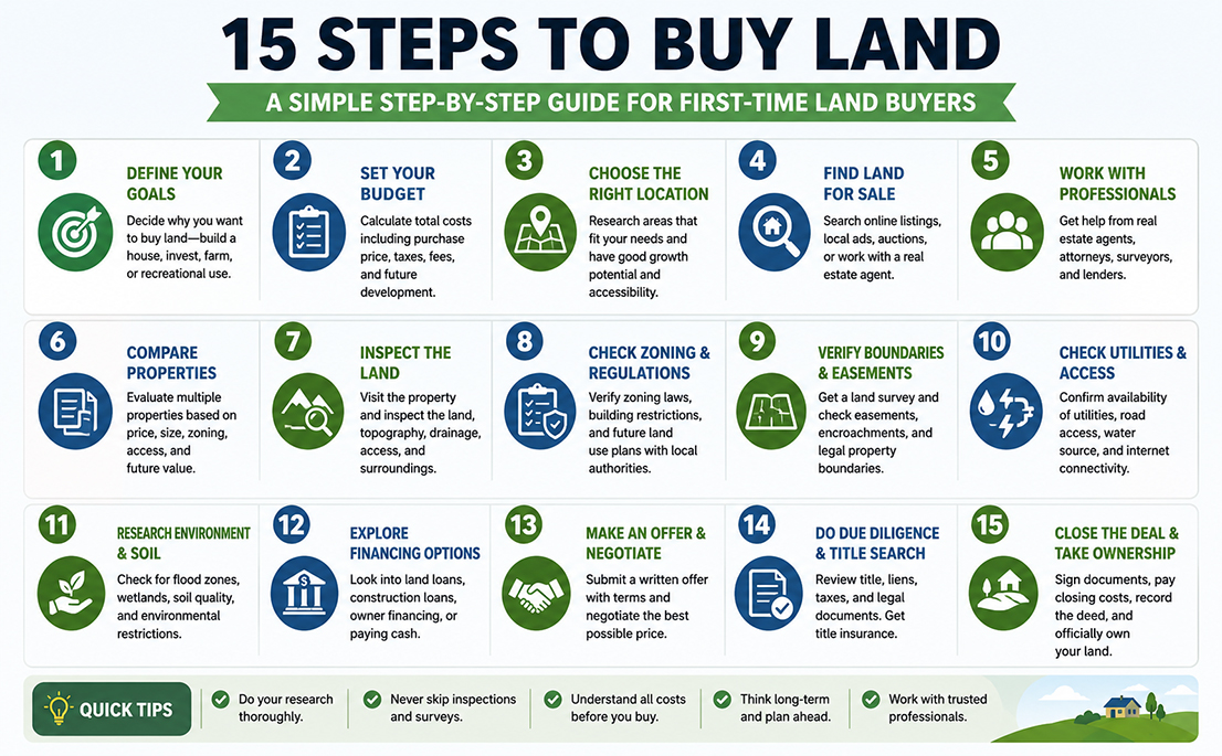 How to Buy Land: 12 Proven Steps to Buy Smart