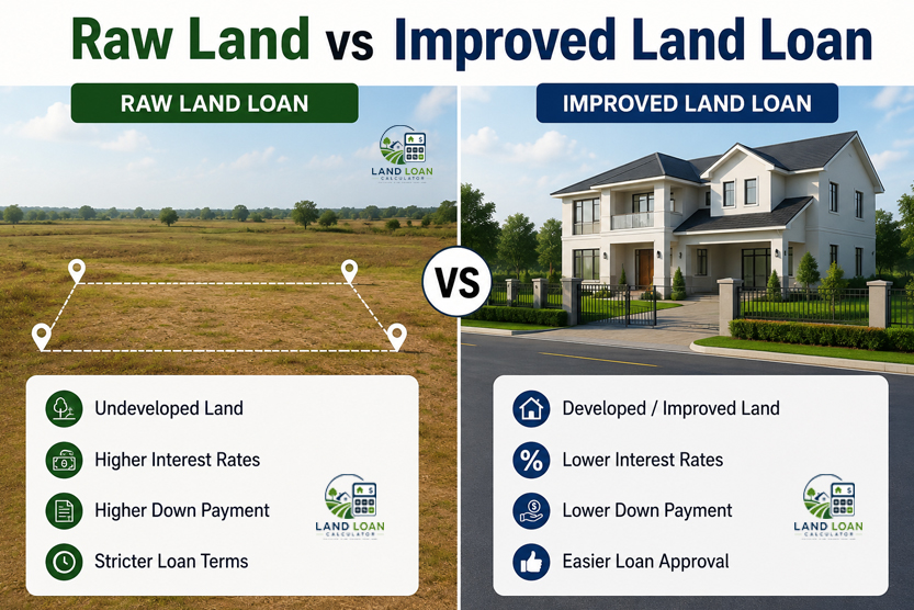 Raw Land vs Improved Land Loan: Which One Do You Need?